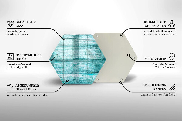 Steklena podloga za rezanje Vintage lesene deske