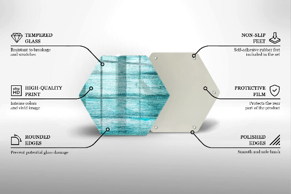 Steklena podloga za rezanje Vintage lesene deske