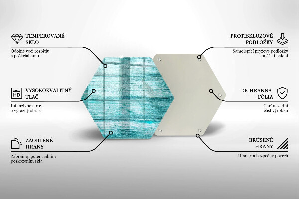 Steklena podloga za rezanje Vintage lesene deske