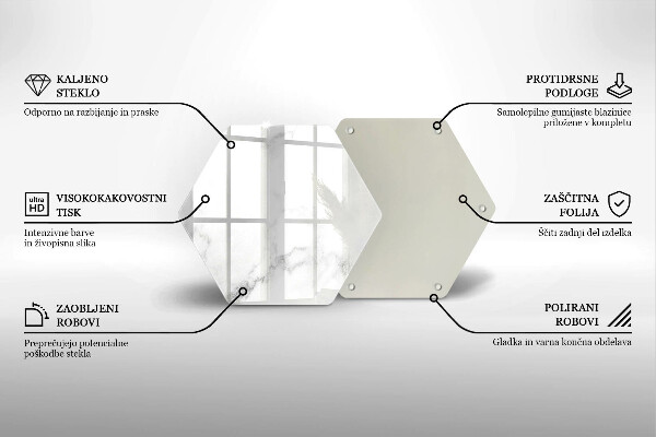 Steklena podloga za rezanje Moderni marmor