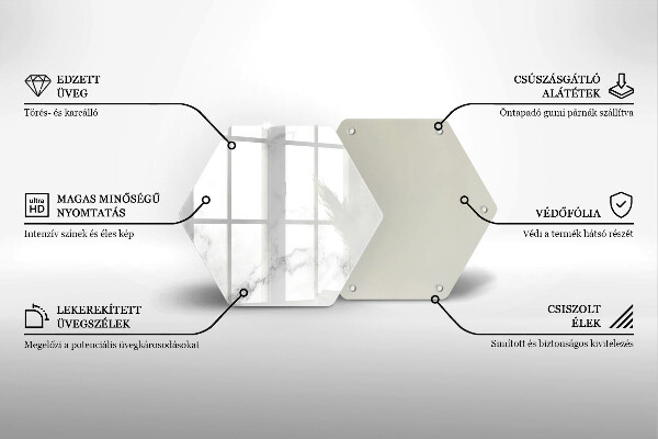 Steklena podloga za rezanje Moderni marmor