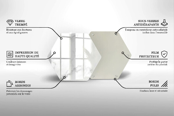 Steklena podloga za rezanje Moderni marmor