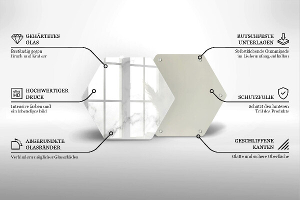 Steklena podloga za rezanje Moderni marmor