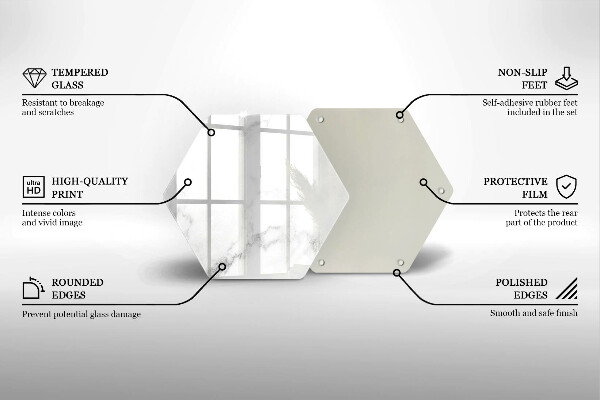 Steklena podloga za rezanje Moderni marmor