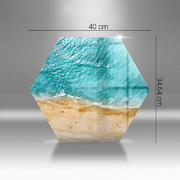 Steklena podloga za rezanje Plaža obala in morje