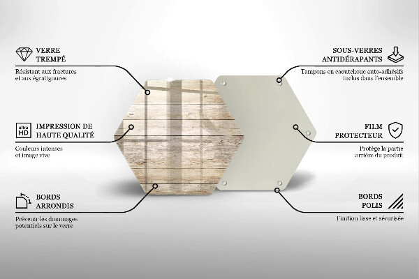 Steklena podloga za rezanje Lesene deske