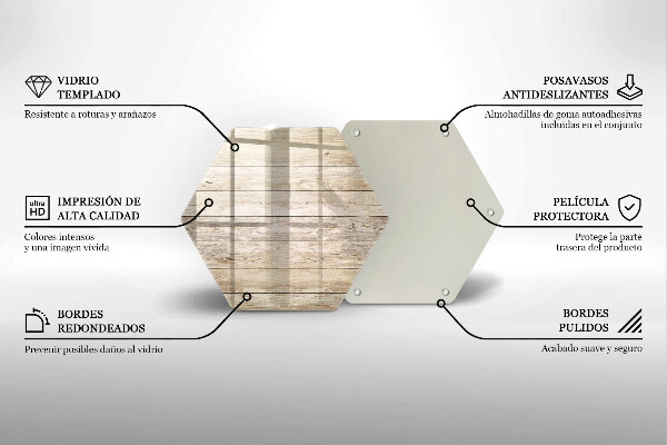 Steklena podloga za rezanje Lesene deske
