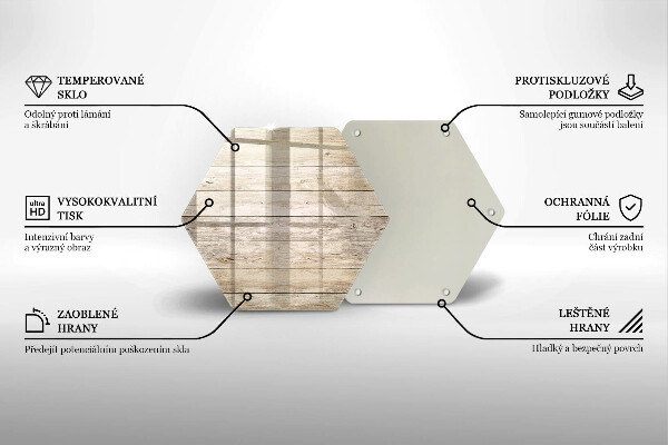 Steklena podloga za rezanje Lesene deske