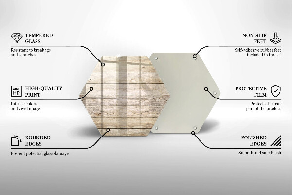 Steklena podloga za rezanje Lesene deske