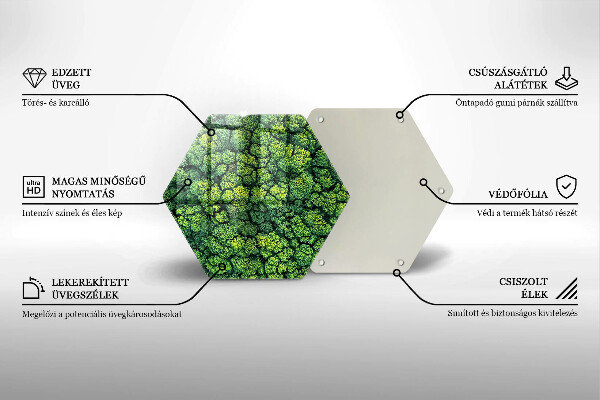 Steklena podloga za rezanje Naravna rastlina mah
