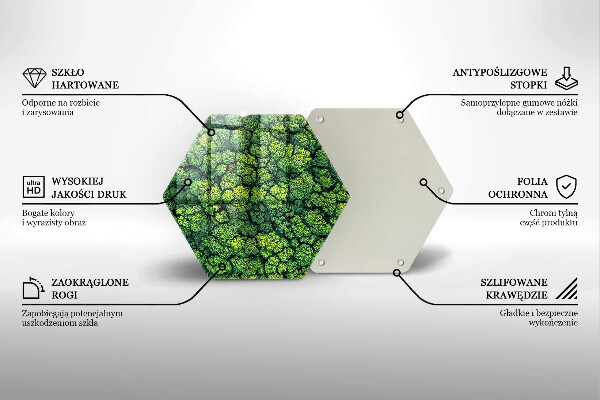 Steklena podloga za rezanje Naravna rastlina mah