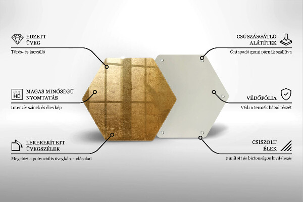 Steklena podloga za rezanje Zlata tekstura ozadja