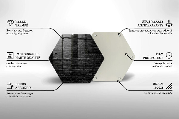 Steklena podloga za rezanje Stenska opečna stena