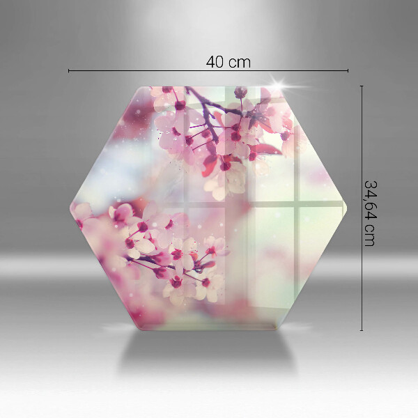 Steklena podloga za rezanje Narava jablanovih cvetov