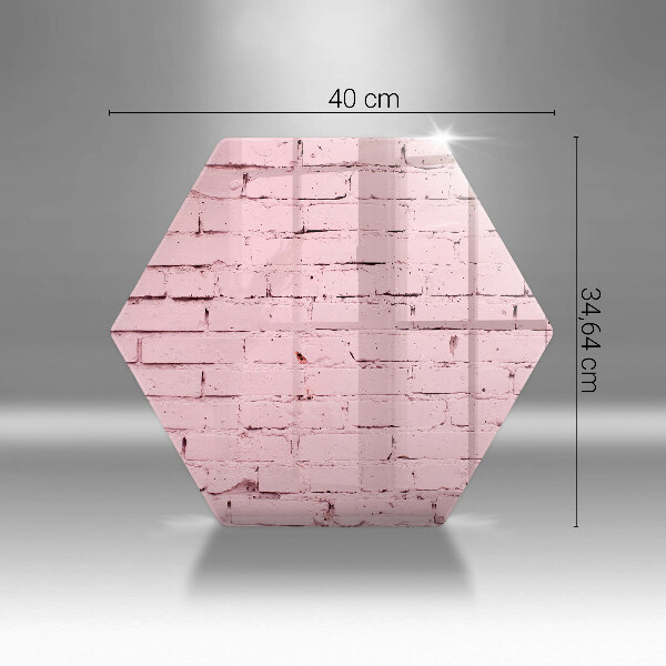 Steklena podloga za rezanje Pastelna opečna stena