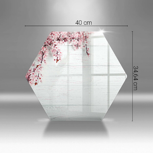 Steklena podloga za rezanje Rože na deskah