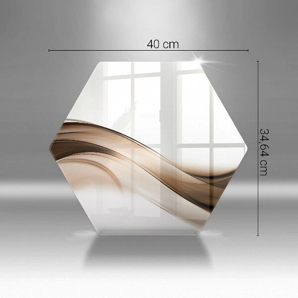 Steklena podloga za rezanje Abstraktne rjave črte