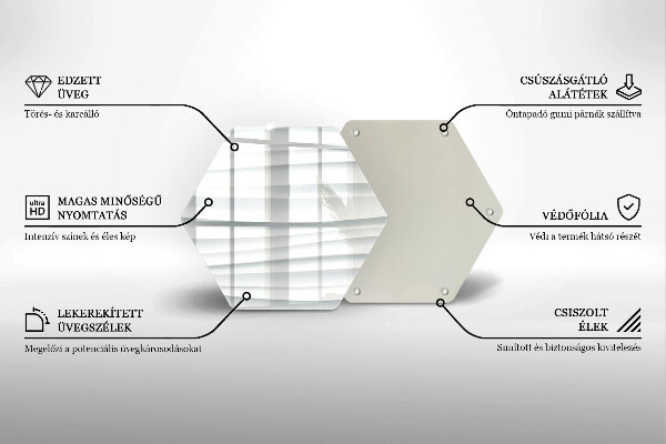 Steklena podloga za rezanje Moderna struktura