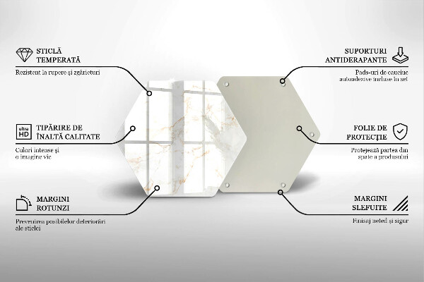 Steklena podloga za rezanje Dekorativni marmorni kamen