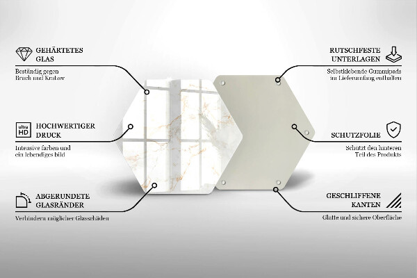 Steklena podloga za rezanje Dekorativni marmorni kamen