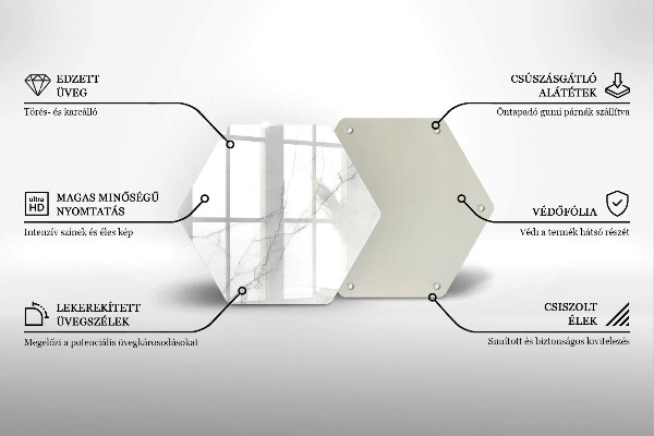 Steklena podloga za rezanje Marmorno kamnito ozadje