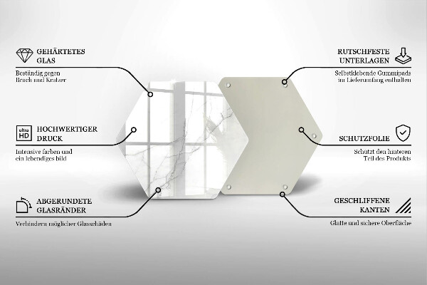 Steklena podloga za rezanje Marmorno kamnito ozadje
