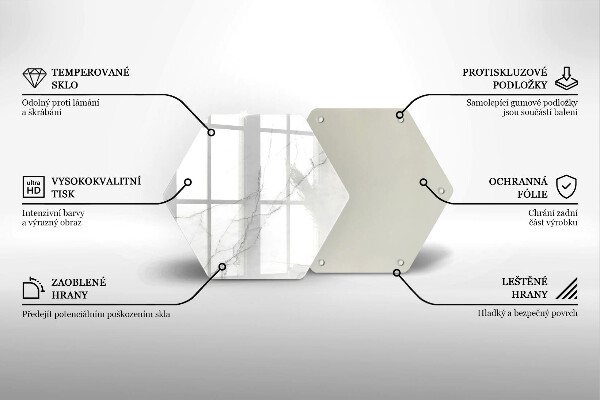 Steklena podloga za rezanje Marmorno kamnito ozadje