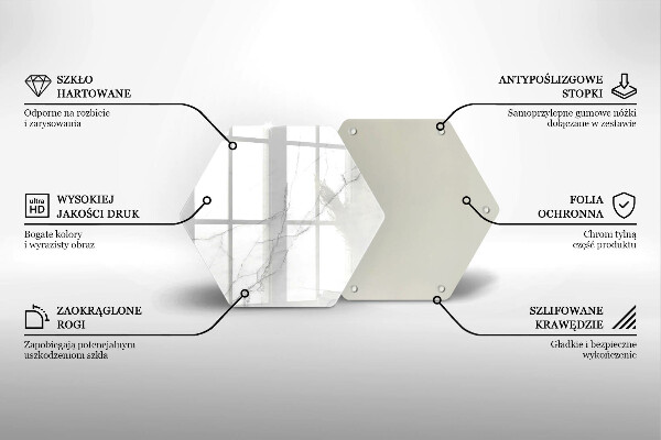 Steklena podloga za rezanje Marmorno kamnito ozadje