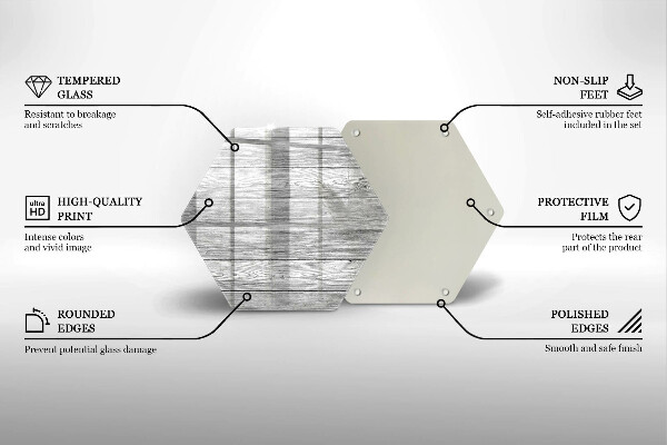 Steklena podloga za rezanje Stare lesene plošče