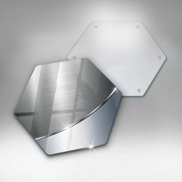 Steklena podloga za rezanje Kovinski abstraktni vzorec