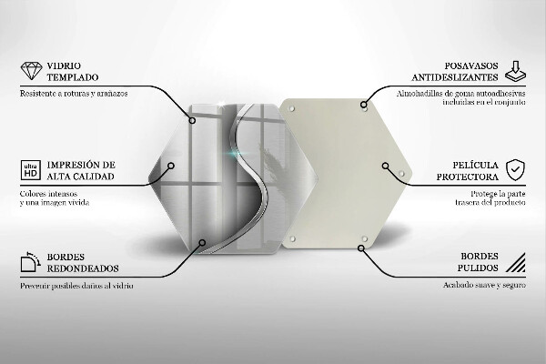 Steklena podloga za rezanje Abstraktna srebrna kovina