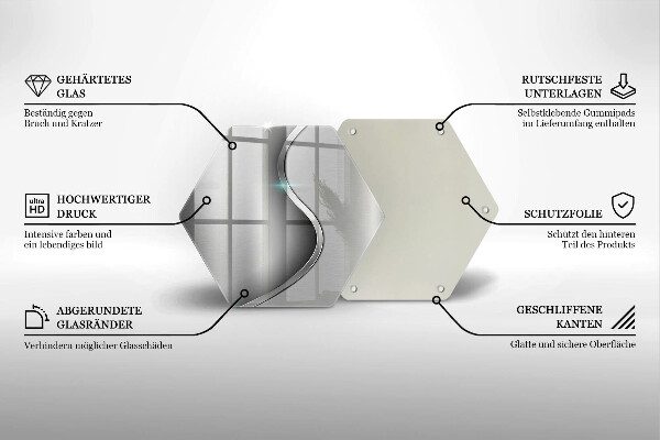 Steklena podloga za rezanje Abstraktna srebrna kovina