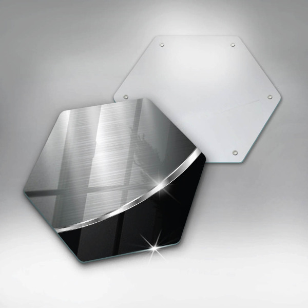 Steklena podloga za rezanje Abstrakcija s kovino