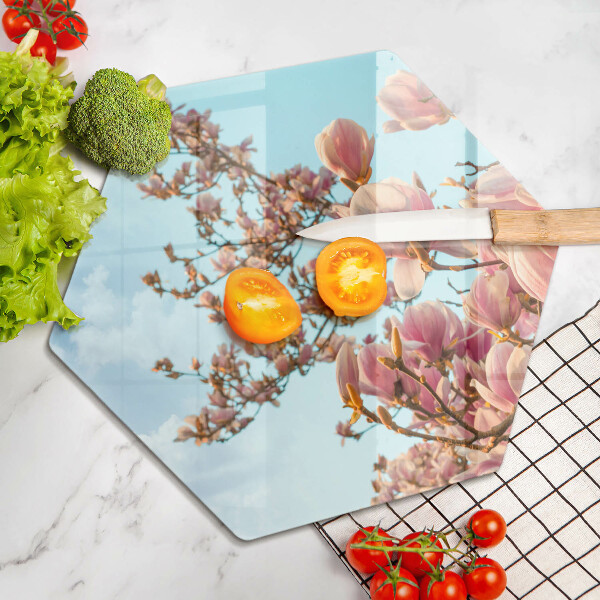 Steklena podloga za rezanje Drevo rožnatih cvetov