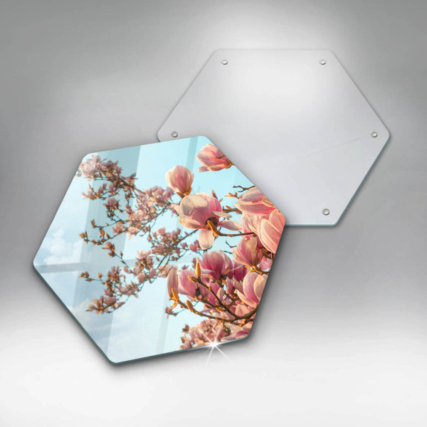 Steklena podloga za rezanje Drevo rožnatih cvetov