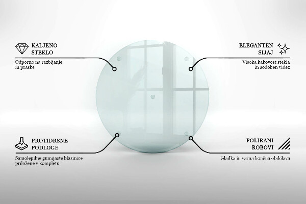 Prozorna steklena podloga za rezanje 30 cm