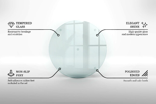 Prozorna steklena podloga za rezanje 30 cm