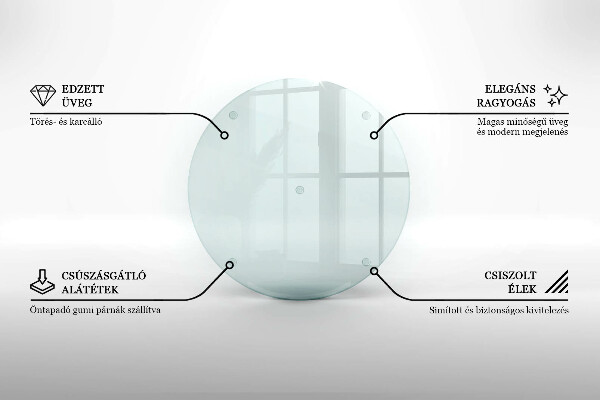 Prozorna steklena podloga za rezanje 40 cm