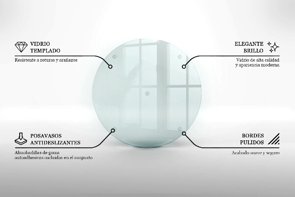 Prozorna steklena podloga za rezanje 40 cm