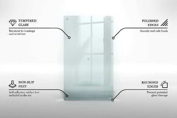 Prozorna steklena podloga za rezanje 52x30 cm
