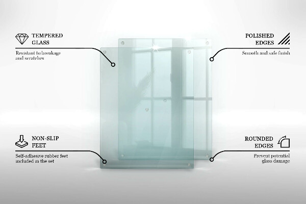 Prozorna steklena podloga za rezanje 52x40 cm