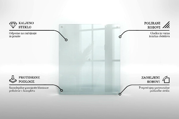 Prozorna steklena podloga za rezanje 60x52 cm