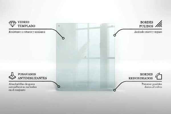 Prozorna steklena podloga za rezanje 60x52 cm