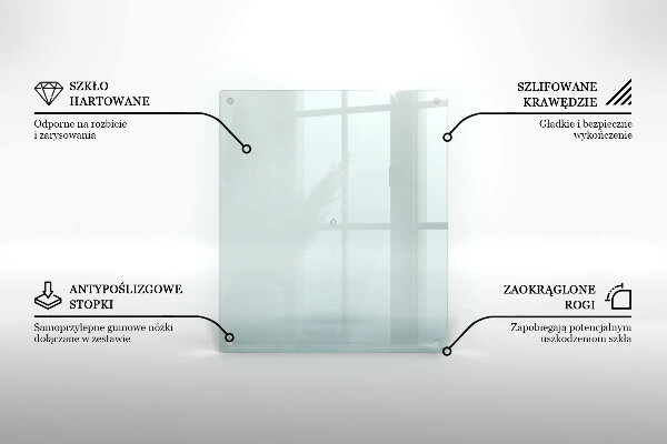 Prozorna steklena podloga za rezanje 60x52 cm