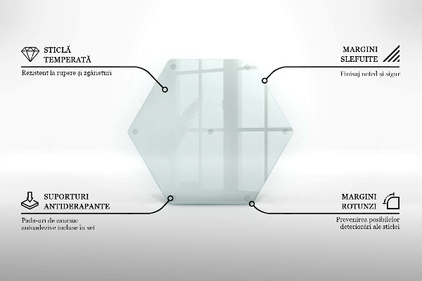 Prozorna steklena podloga za rezanje 40 cm