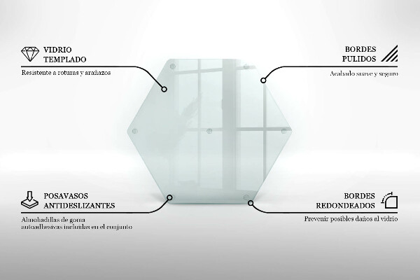 Prozorna steklena podloga za rezanje 40 cm