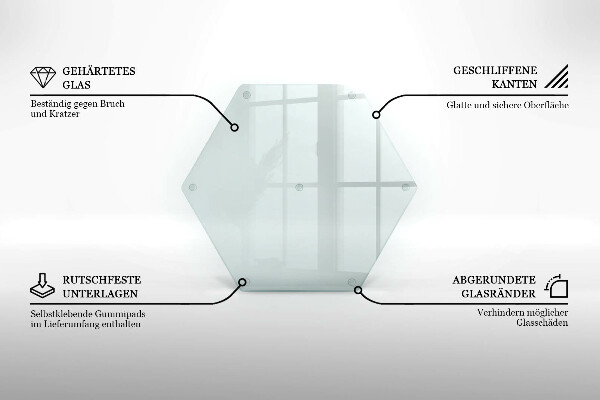 Prozorna steklena podloga za rezanje 40 cm