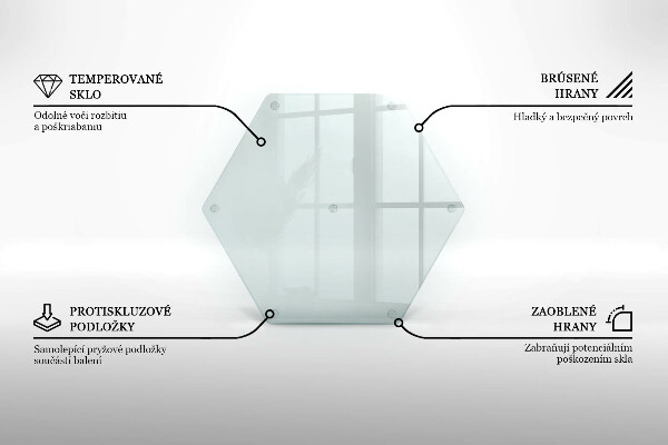 Prozorna steklena podloga za rezanje 40 cm