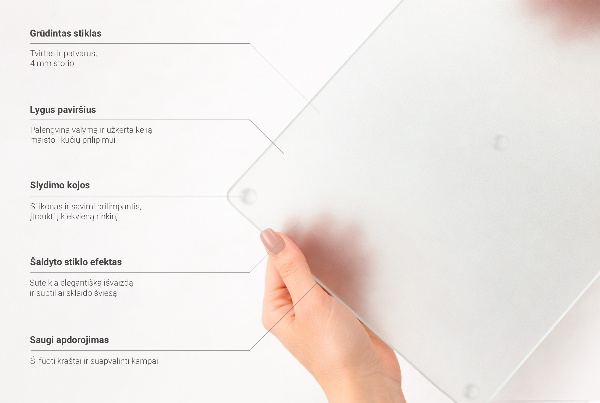 Moderna steklena deska za rezanje 2 kos 30x52 cm