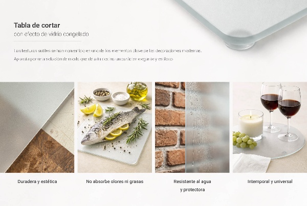 Moderna steklena deska za rezanje 2 kos 40x52 cm